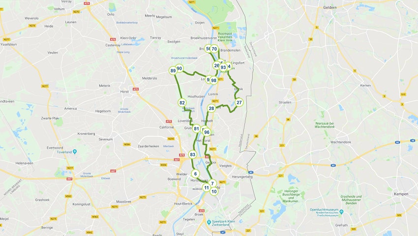 Fietsen langs kastelen aan de Maas - Limburg